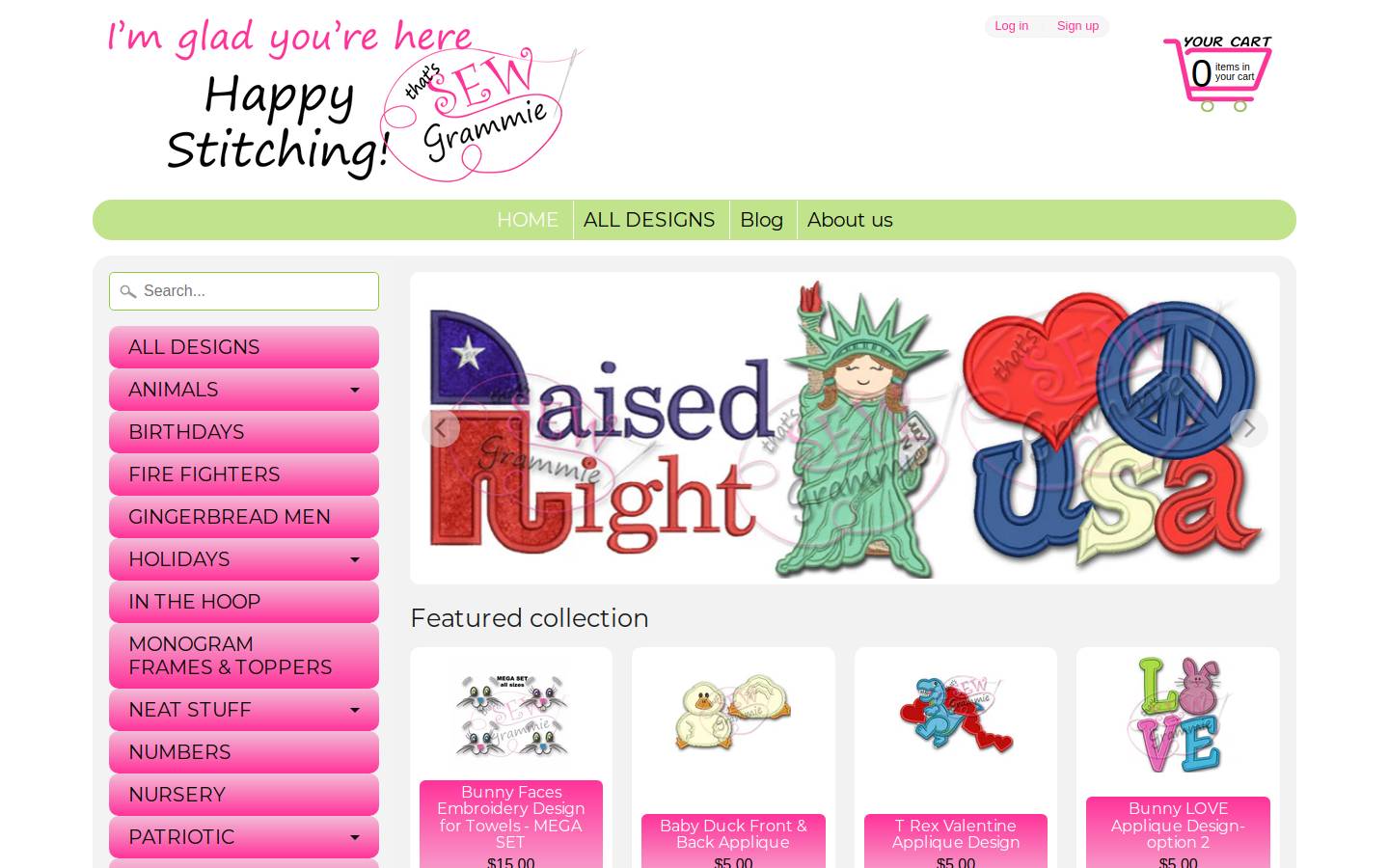 sewgrammie.com homepage screenshot