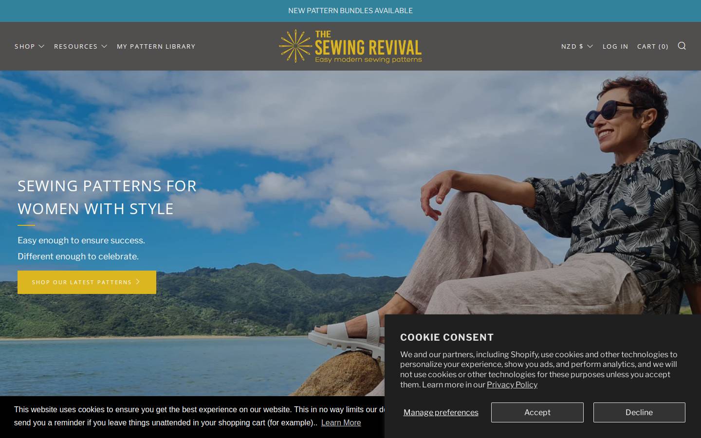 sewingrevival.com homepage screenshot