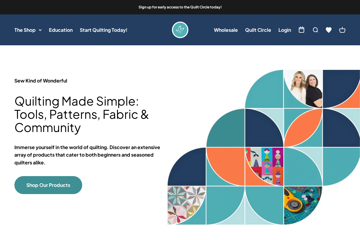 Sew Kind of Wonderful homepage screenshot