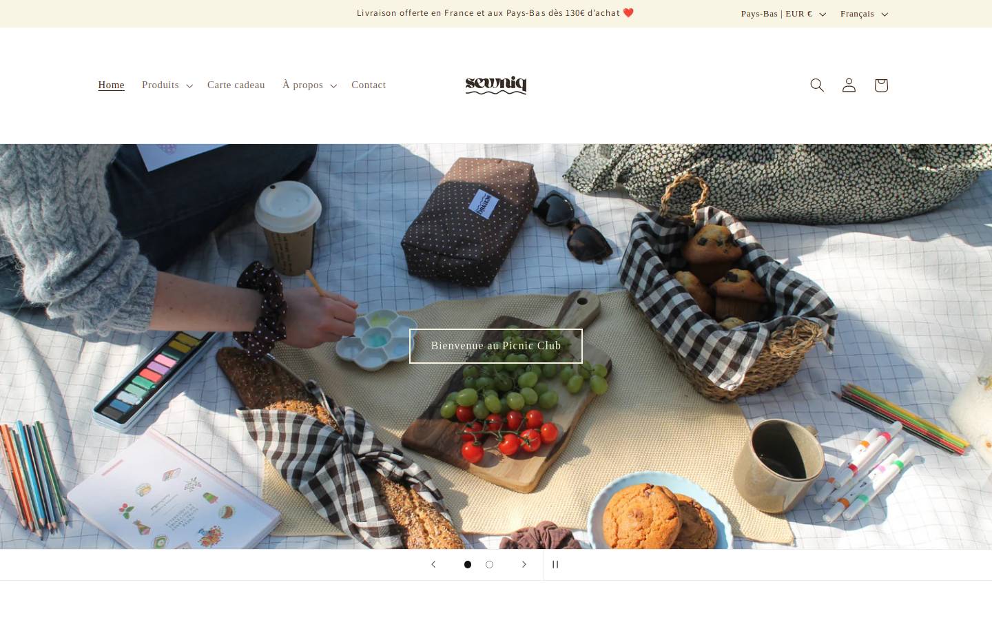 sewniq.com homepage screenshot