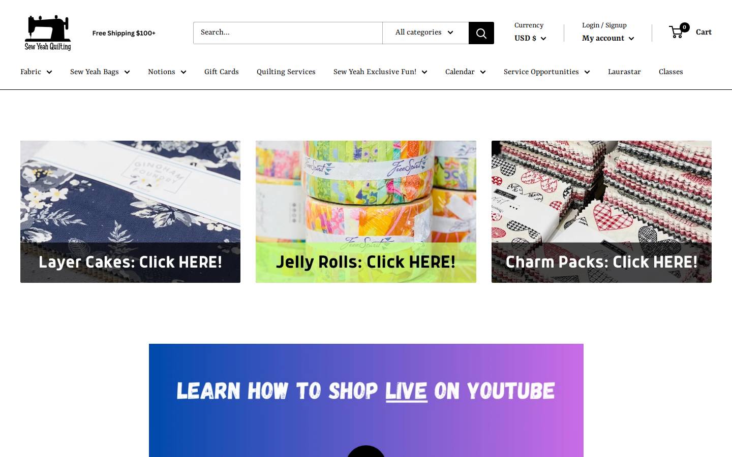 sewyeahquilting.com homepage screenshot