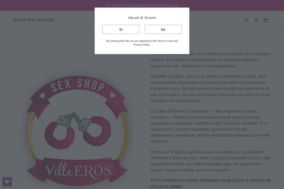 sexshopvillaeros.com homepage screenshot