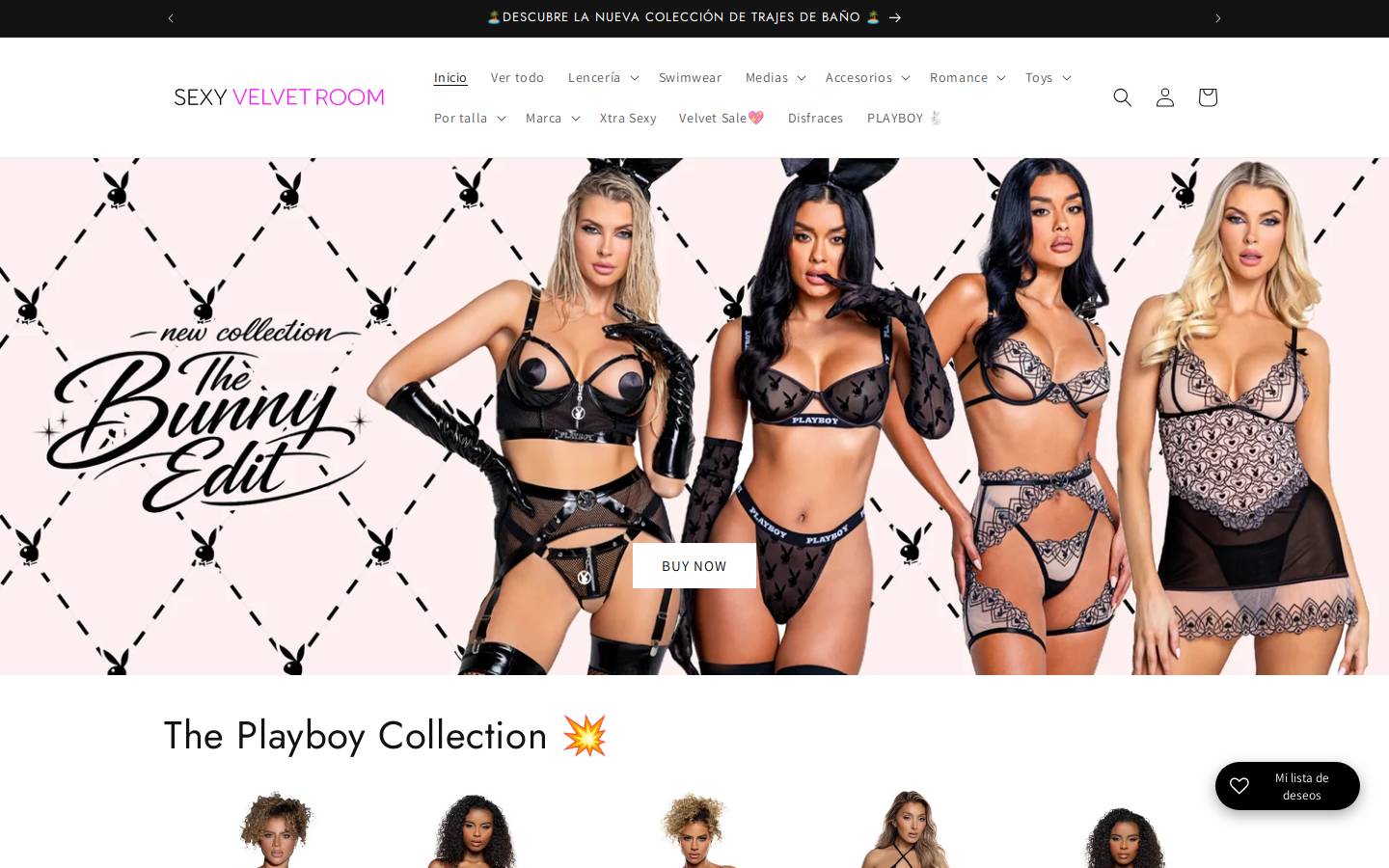 sexyvelvetroom.com homepage screenshot