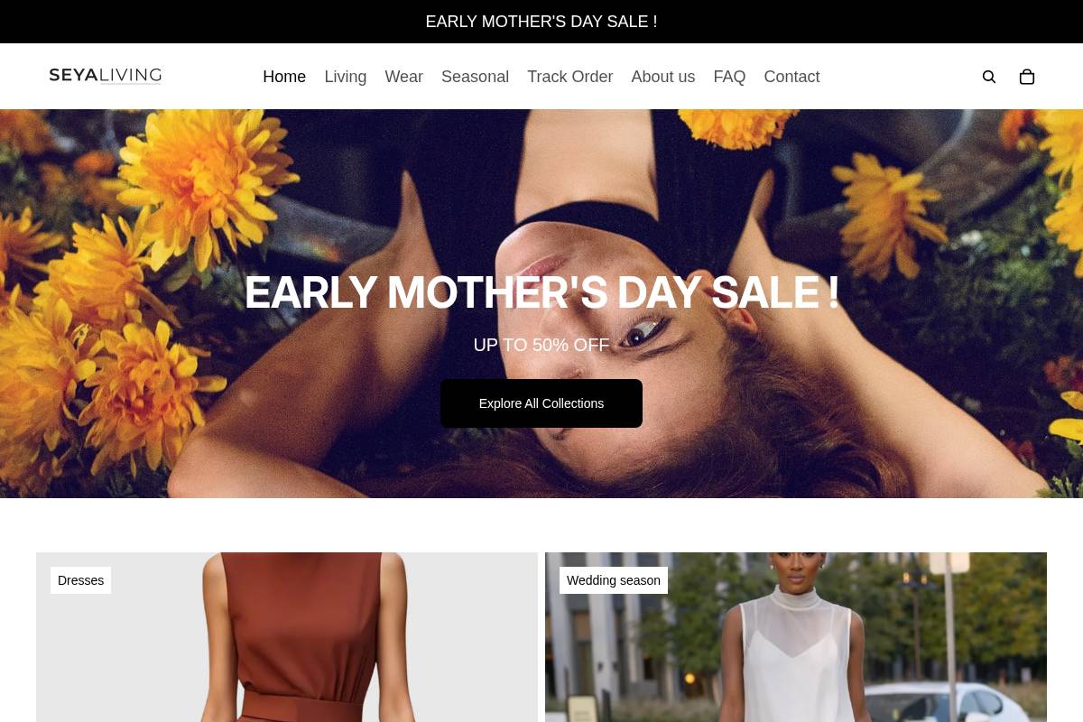 Seyaliving homepage screenshot