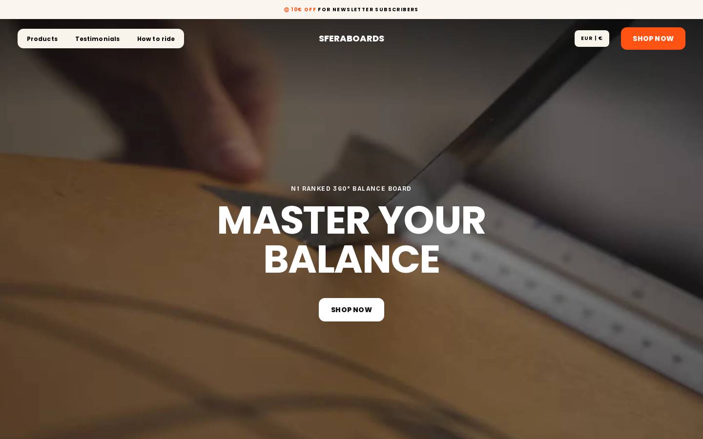 Sferaboards homepage screenshot