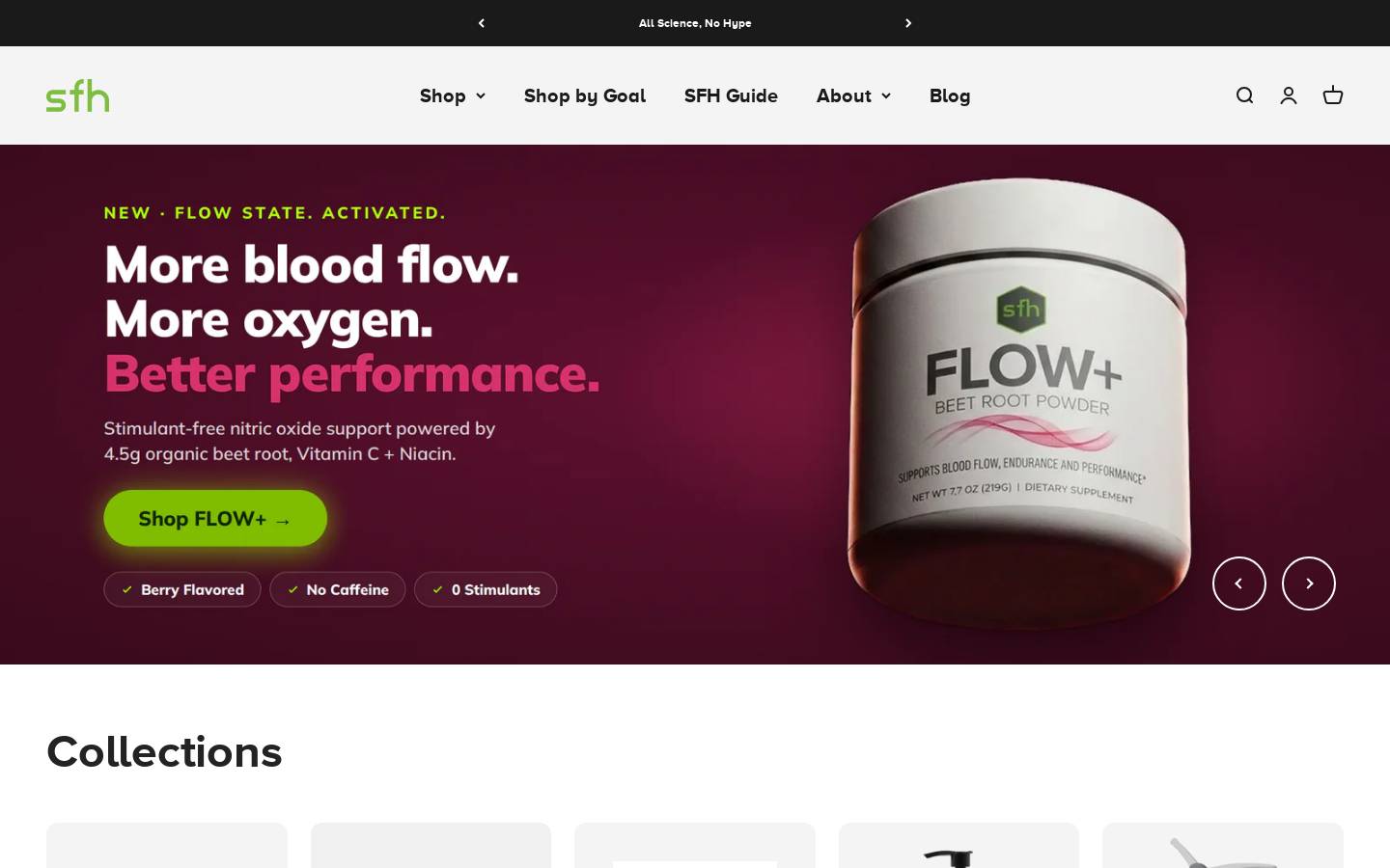 sfh.com homepage screenshot