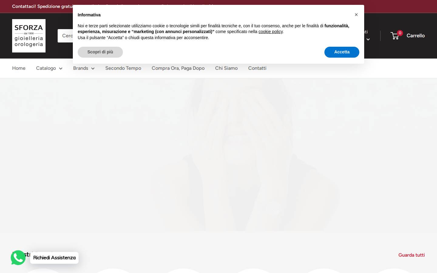 Sforzagioielleria homepage screenshot