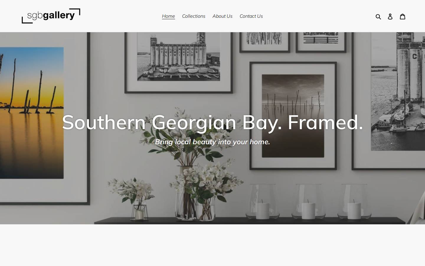 sgbgallery.com homepage screenshot