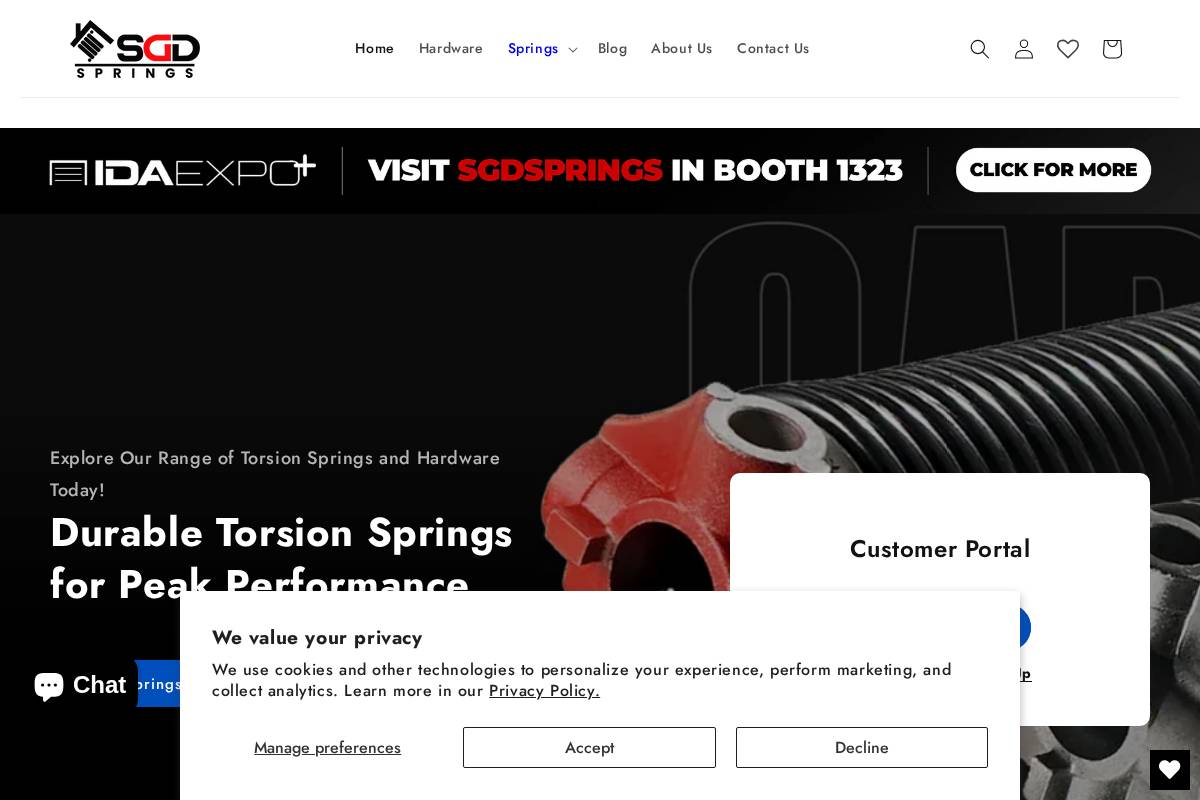 sgdsprings.com homepage screenshot