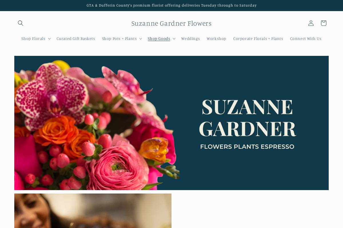 sgflowers.ca homepage screenshot
