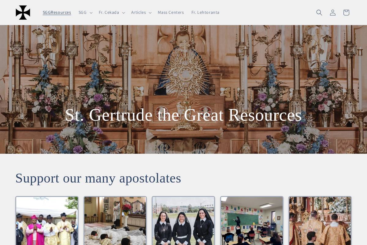 sggresources.org homepage screenshot