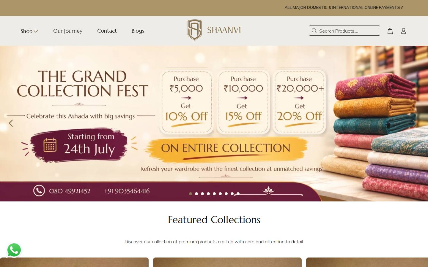 shaanvi.in homepage screenshot