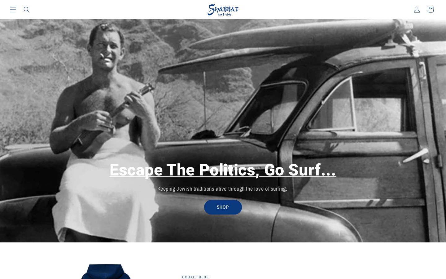 shabbatsurfclub.com homepage screenshot