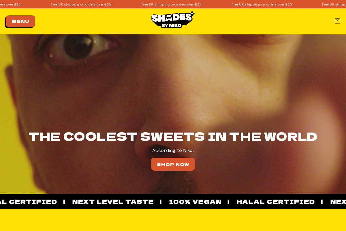 Shadesbyniko homepage screenshot