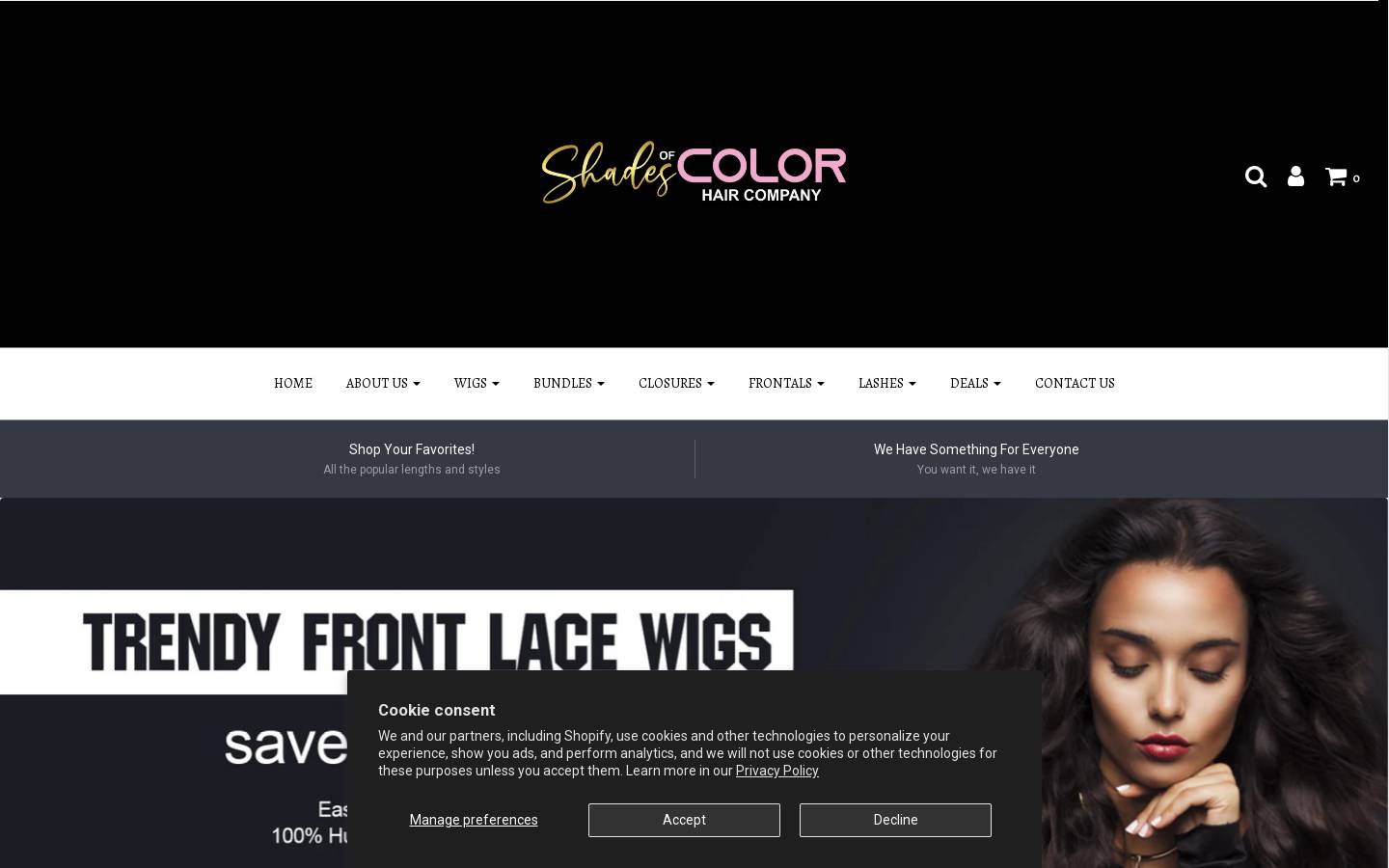 shadesofcolorhair.com homepage screenshot