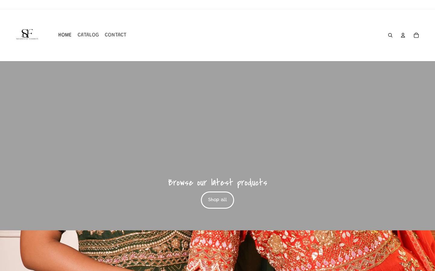 shadesoffashion.in homepage screenshot