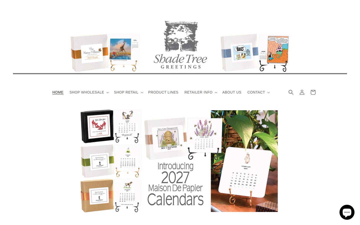 shadetreegreetings.com homepage screenshot