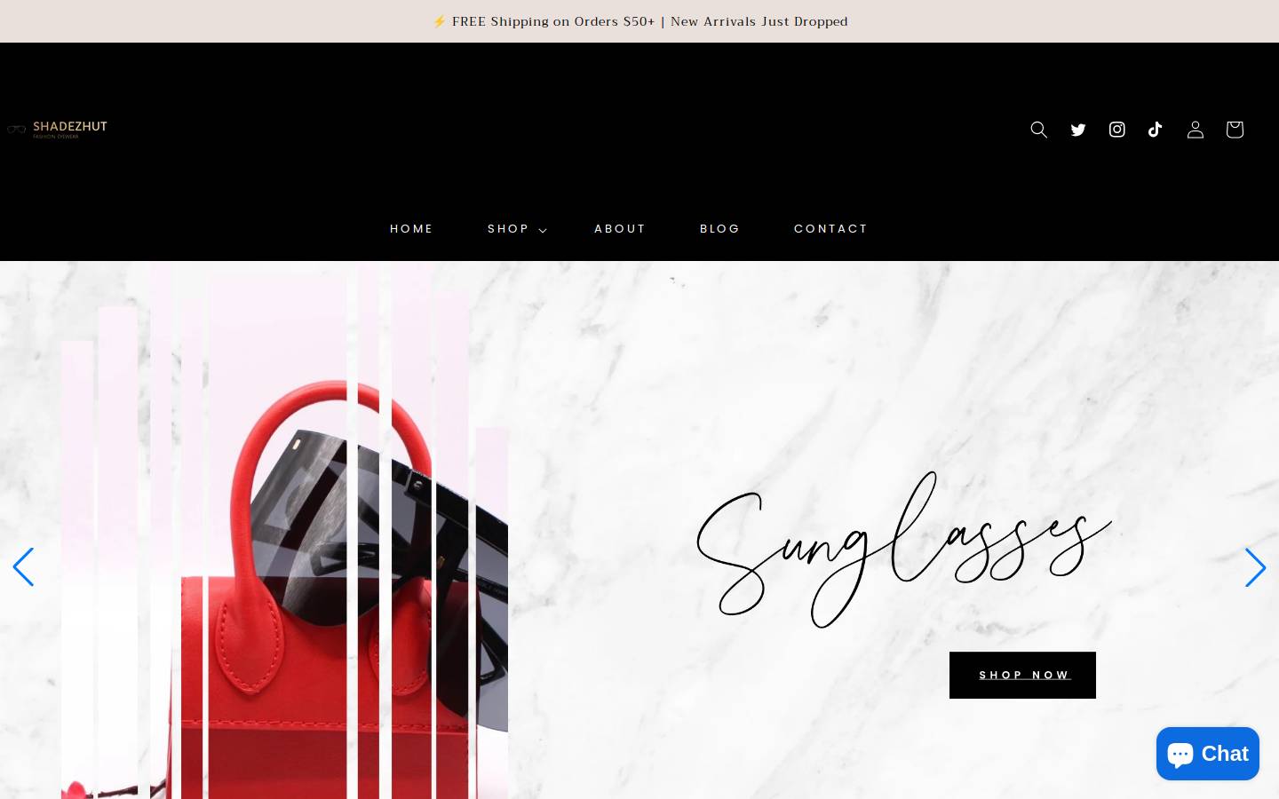 shadezhut.com homepage screenshot