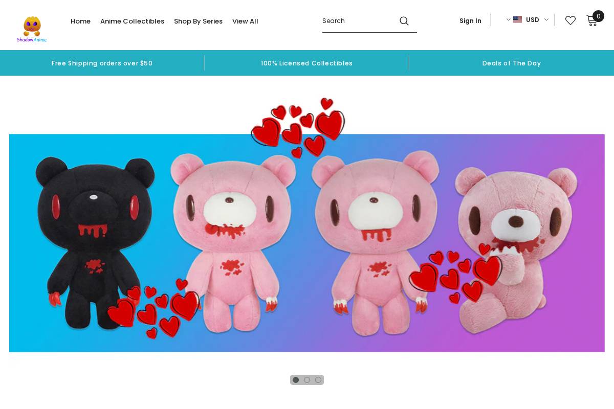 Shadowanime homepage screenshot