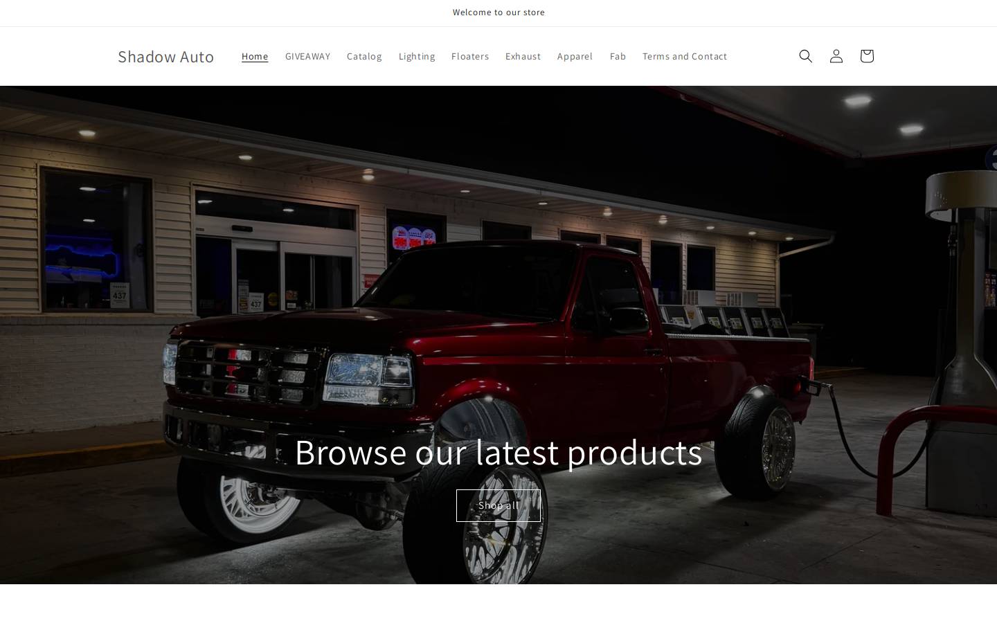 shadowauto.shop homepage screenshot