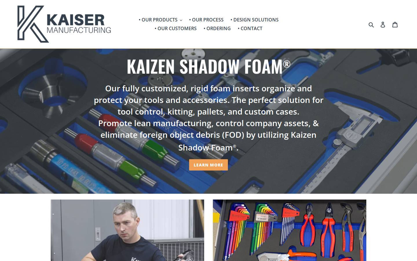 Shadowfoam homepage screenshot