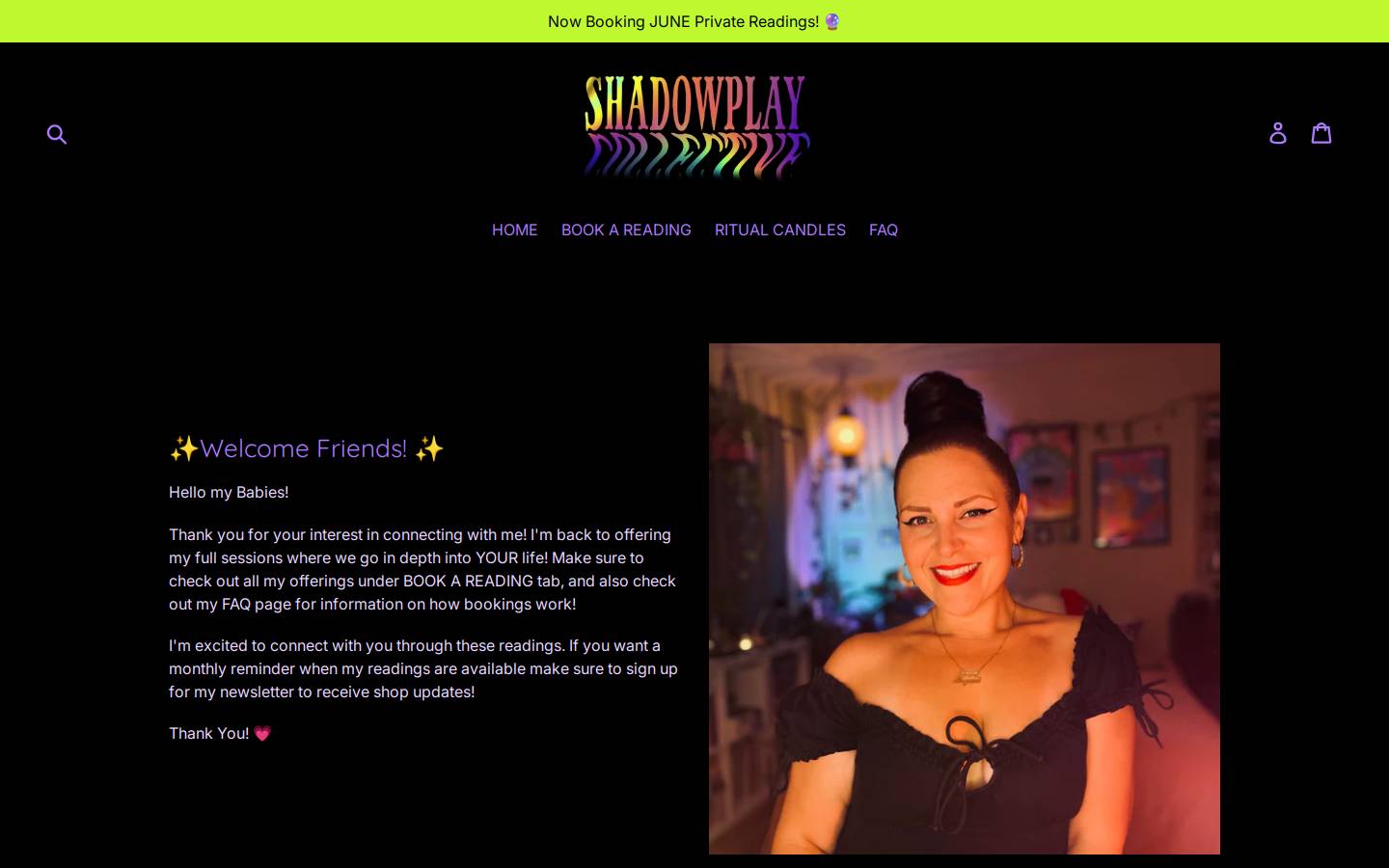 shadowplaycollective.com homepage screenshot