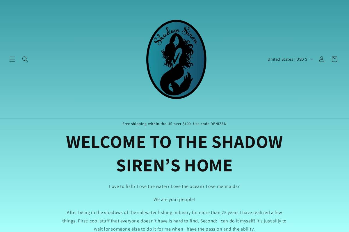 shadowsiren.com homepage screenshot