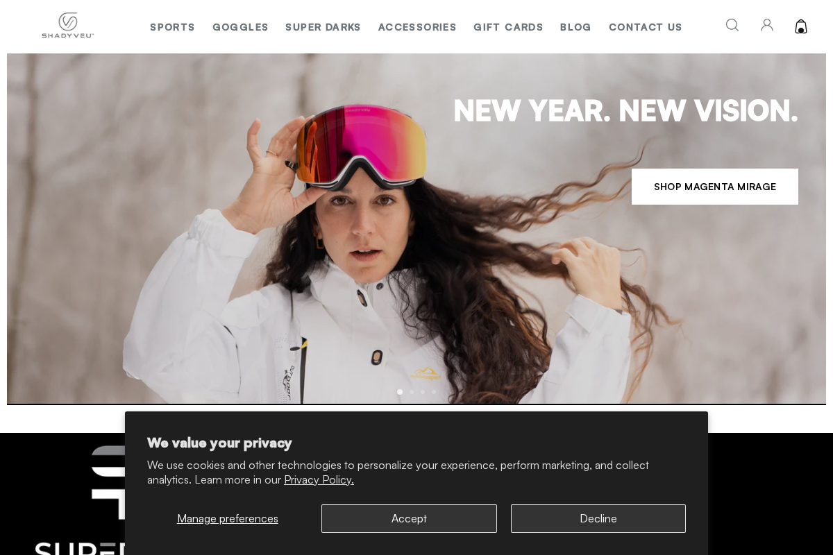 ShadyVEU homepage screenshot