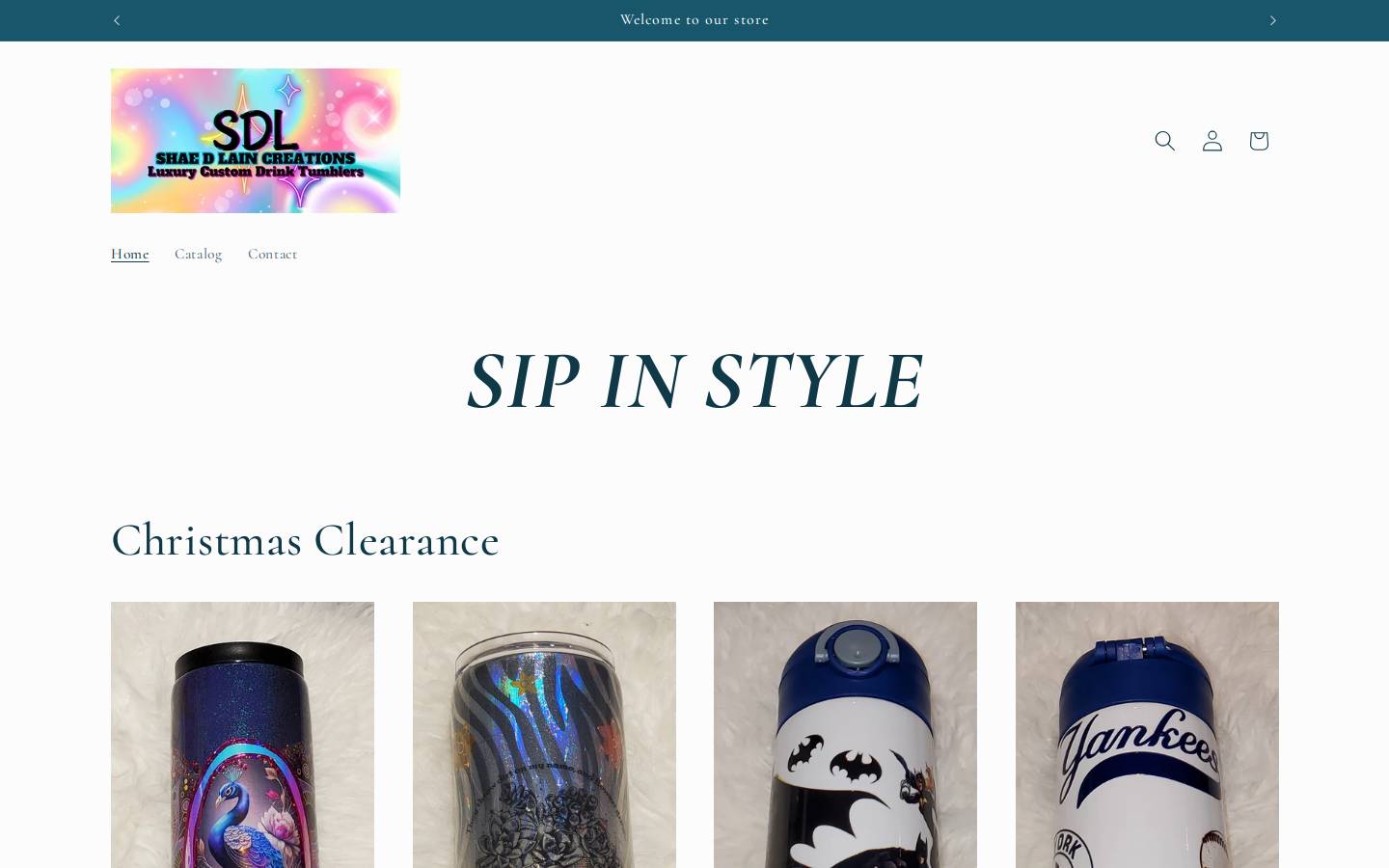 shaedlaincreations.com homepage screenshot