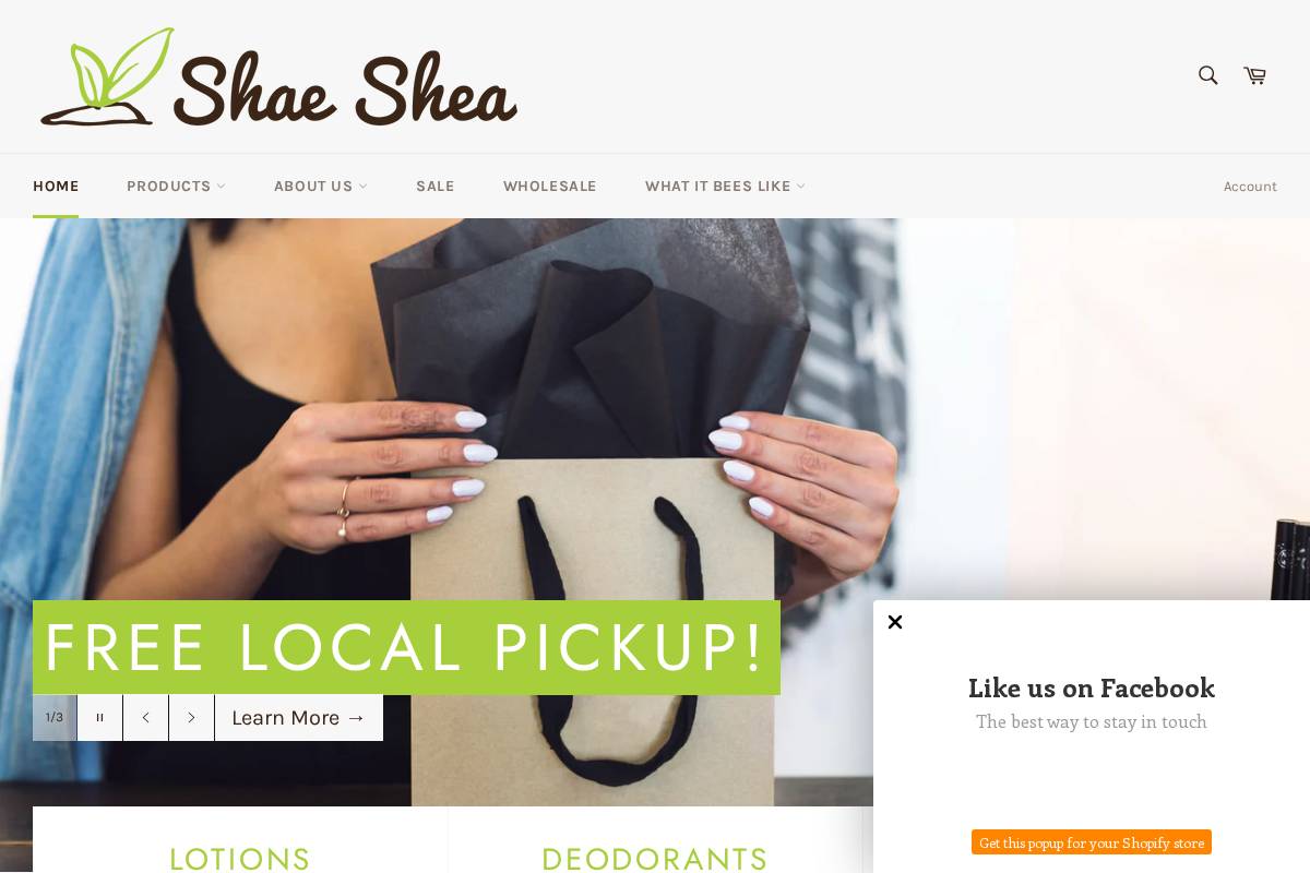 shaeshea.com homepage screenshot