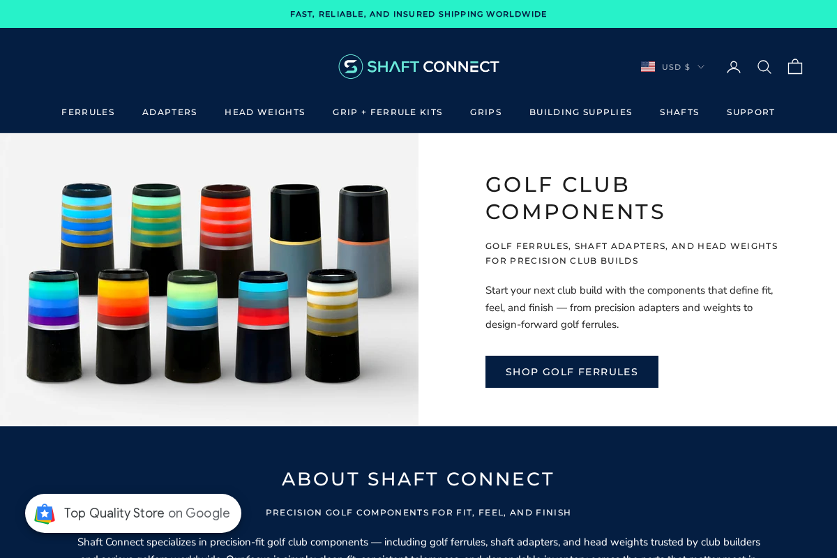 Shaft Connect homepage screenshot