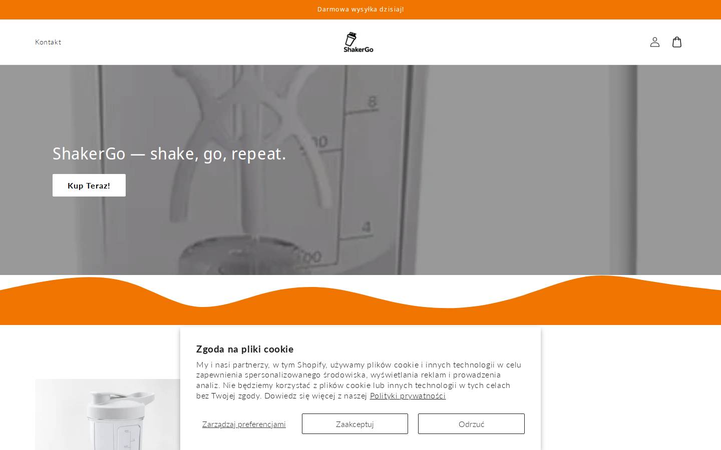 shakergo.com homepage screenshot