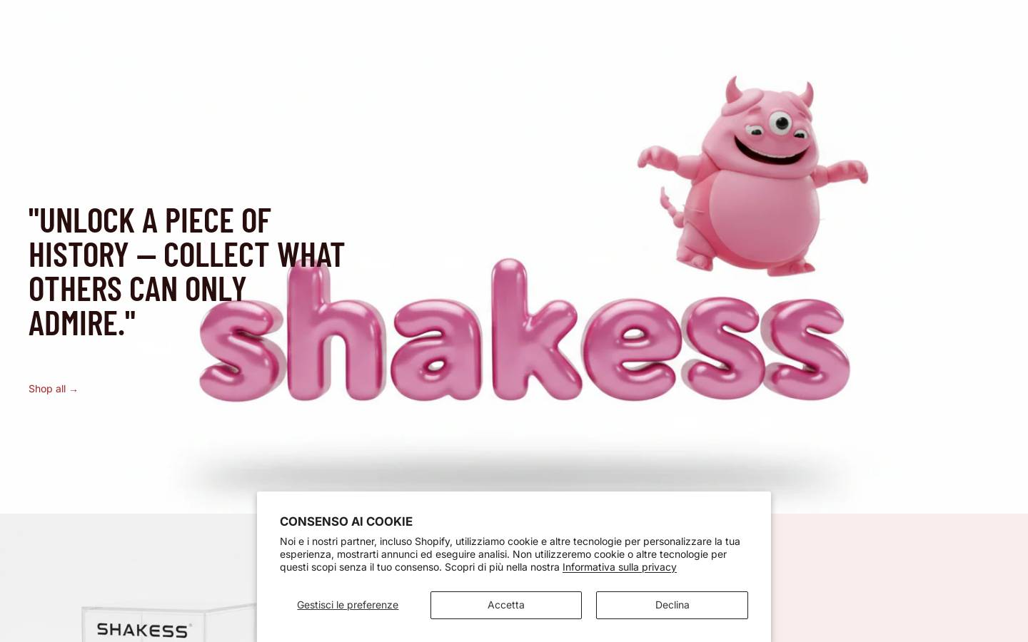 shakess.com homepage screenshot