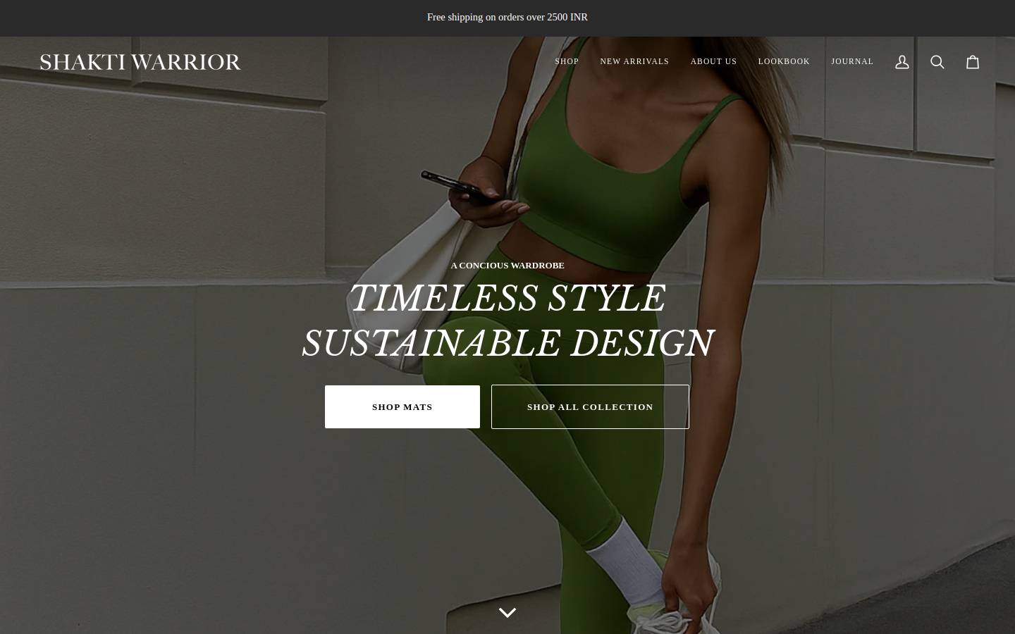 shaktiwarrior.in homepage screenshot