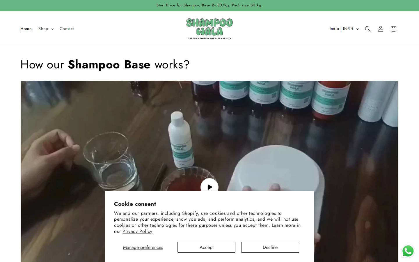 shampoowala.com homepage screenshot