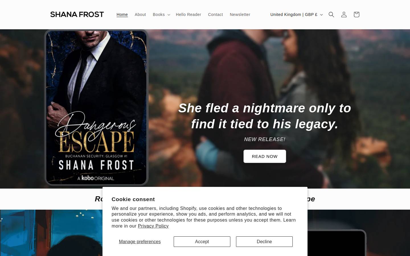 shanafrost.com homepage screenshot