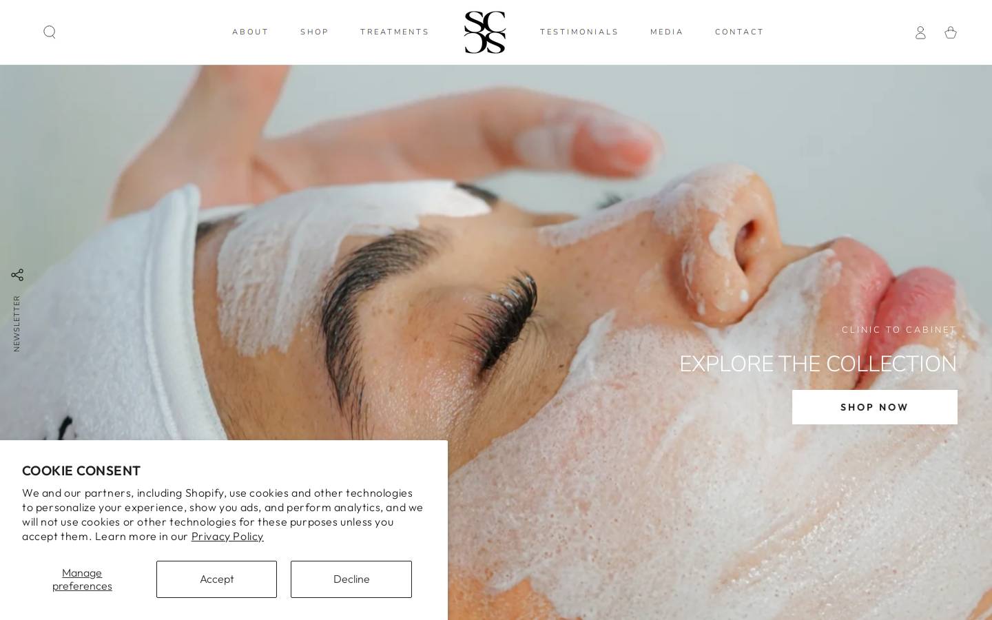 Shane Cooper Skin homepage screenshot