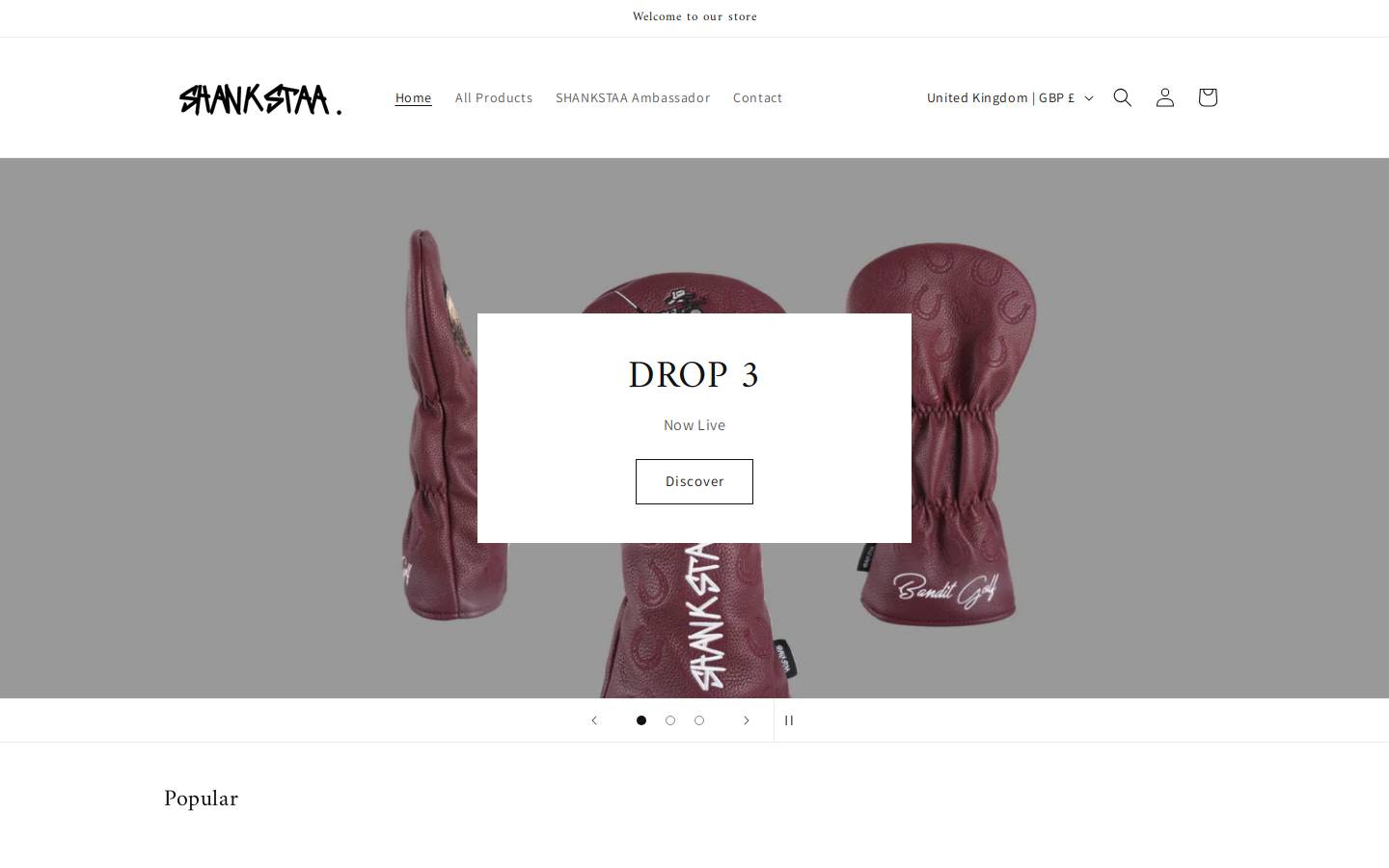 Shankstaa homepage screenshot