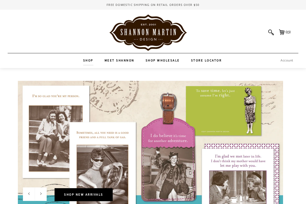 shannonmartindesign.com homepage screenshot