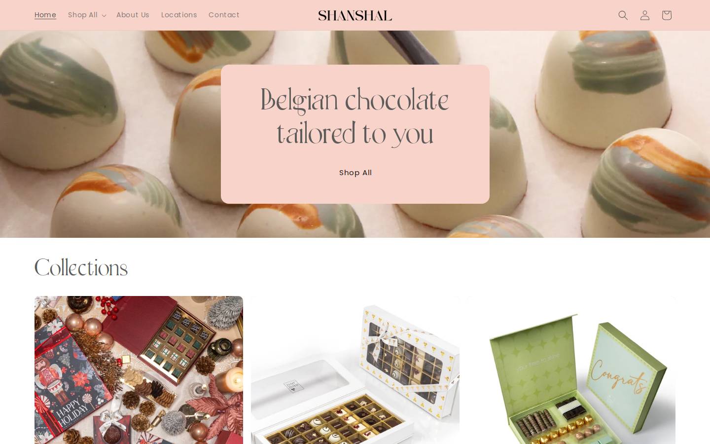 shanshalchocolateuae.com homepage screenshot
