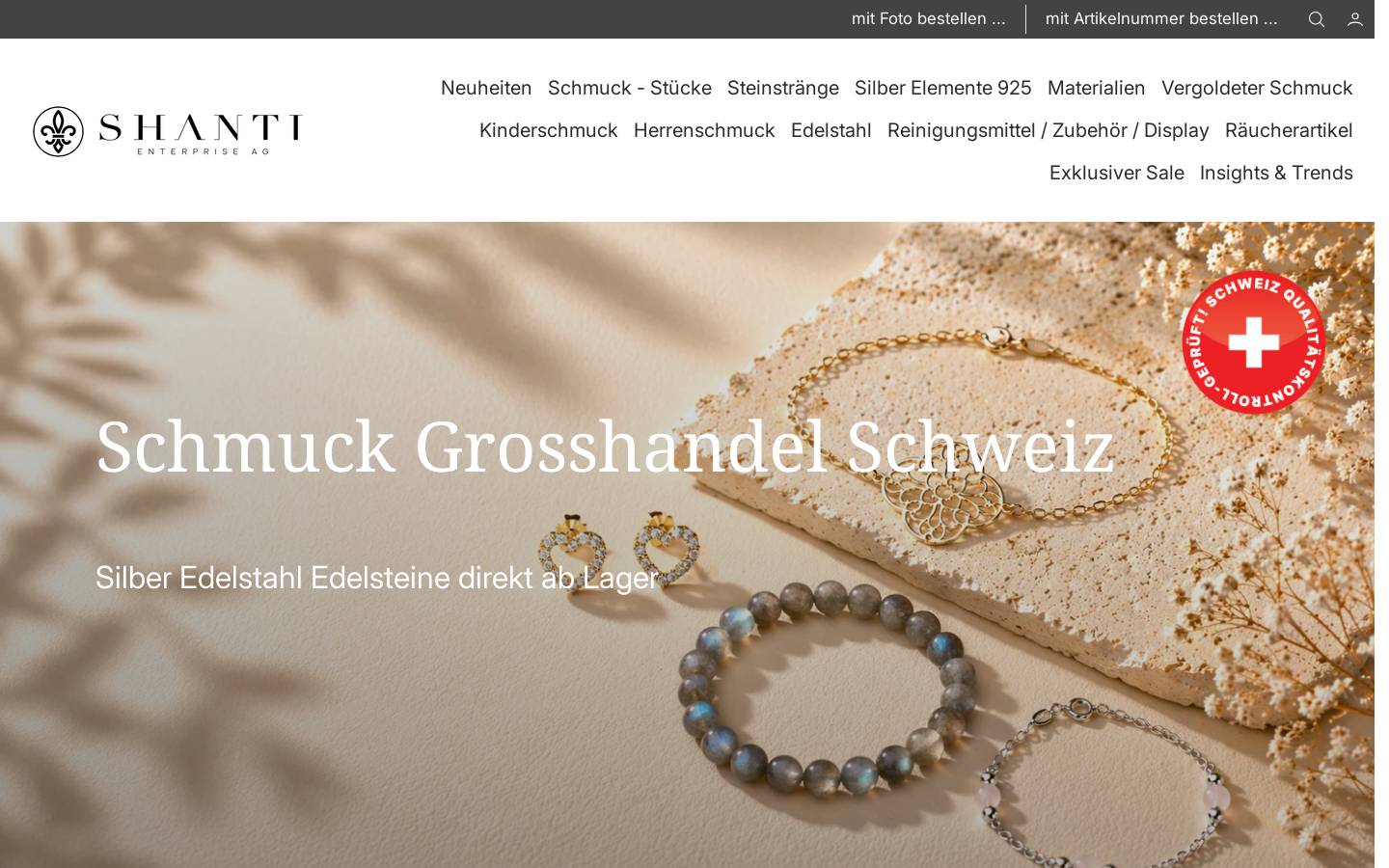 shanti-enterprise.ch homepage screenshot