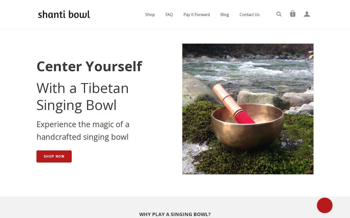 shantibowl.com homepage screenshot