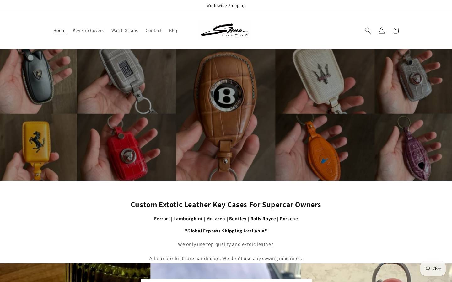 shaoleather.com homepage screenshot