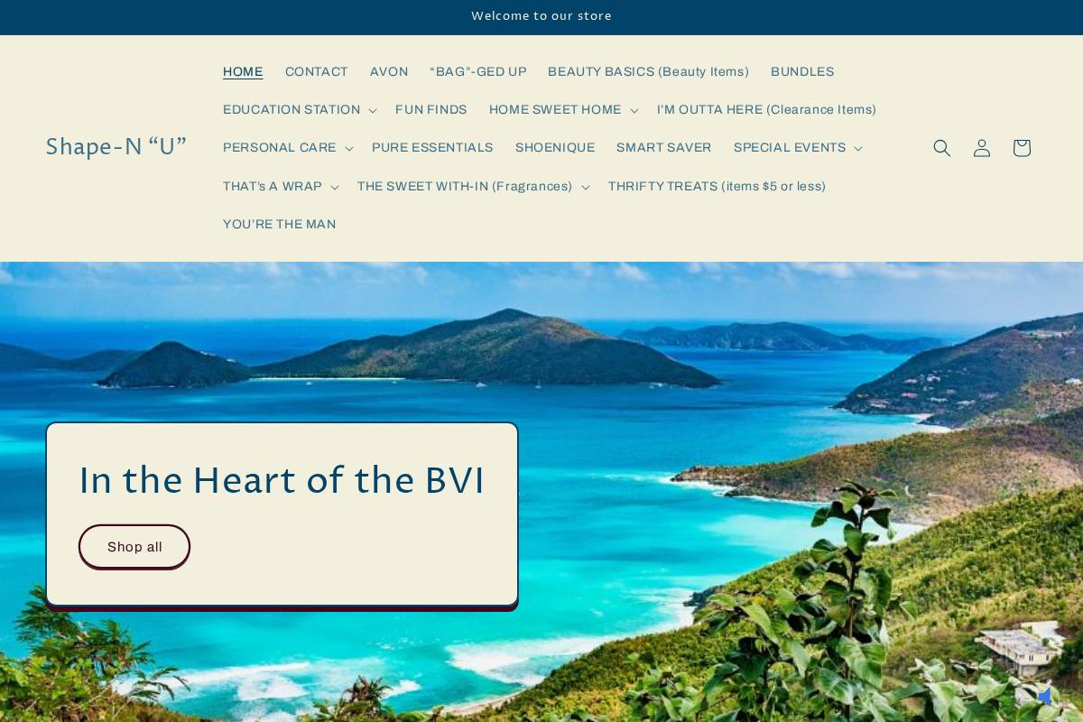 shape-nu.com homepage screenshot