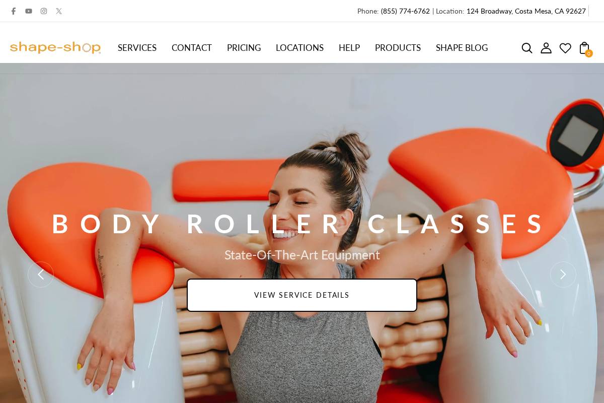 shape-shop.com homepage screenshot