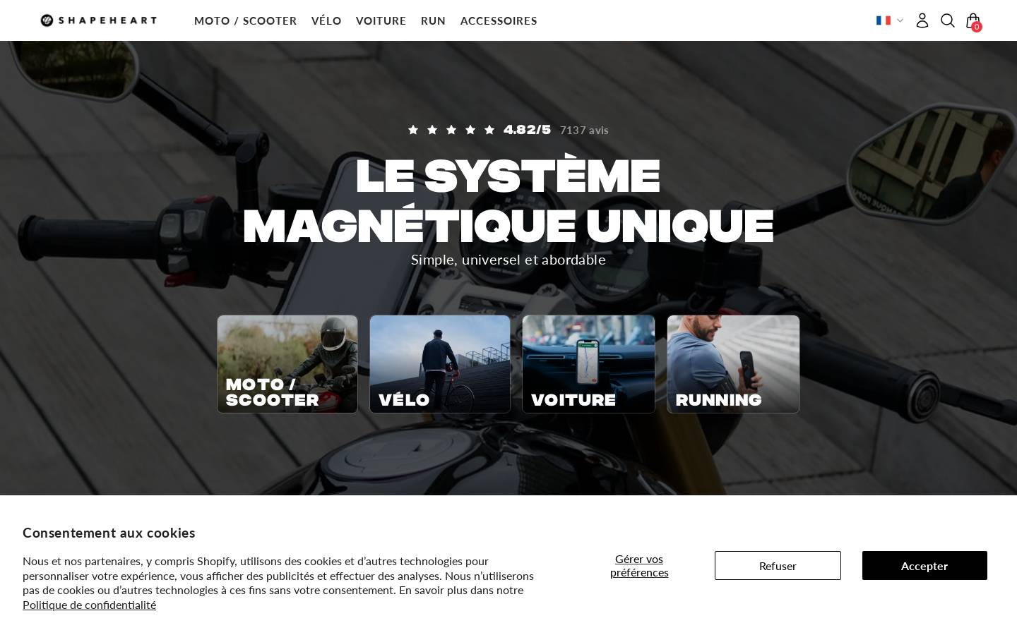 Shapeheart homepage screenshot
