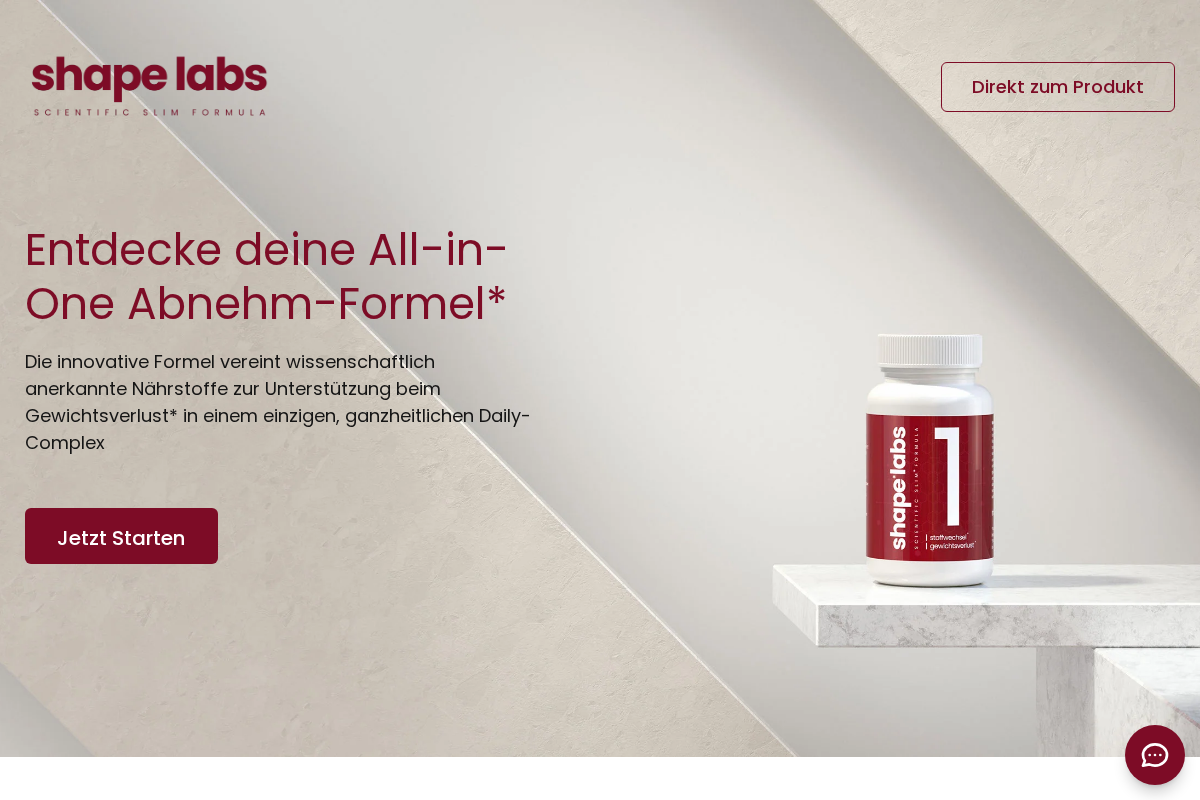 shape labs ONE homepage screenshot