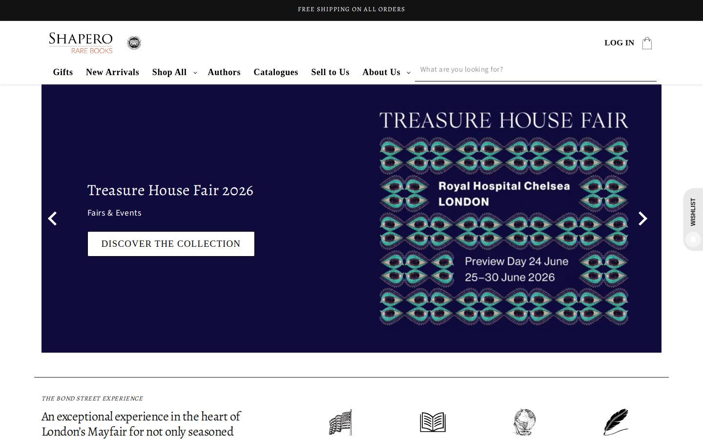shaperorarebooks.com homepage screenshot