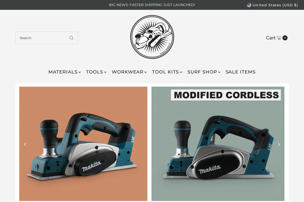 shapersupply.com homepage screenshot
