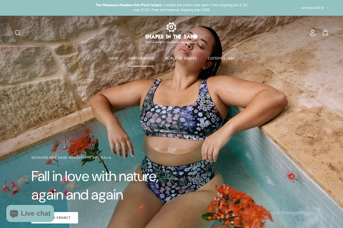 shapesinthesand.com.au homepage screenshot